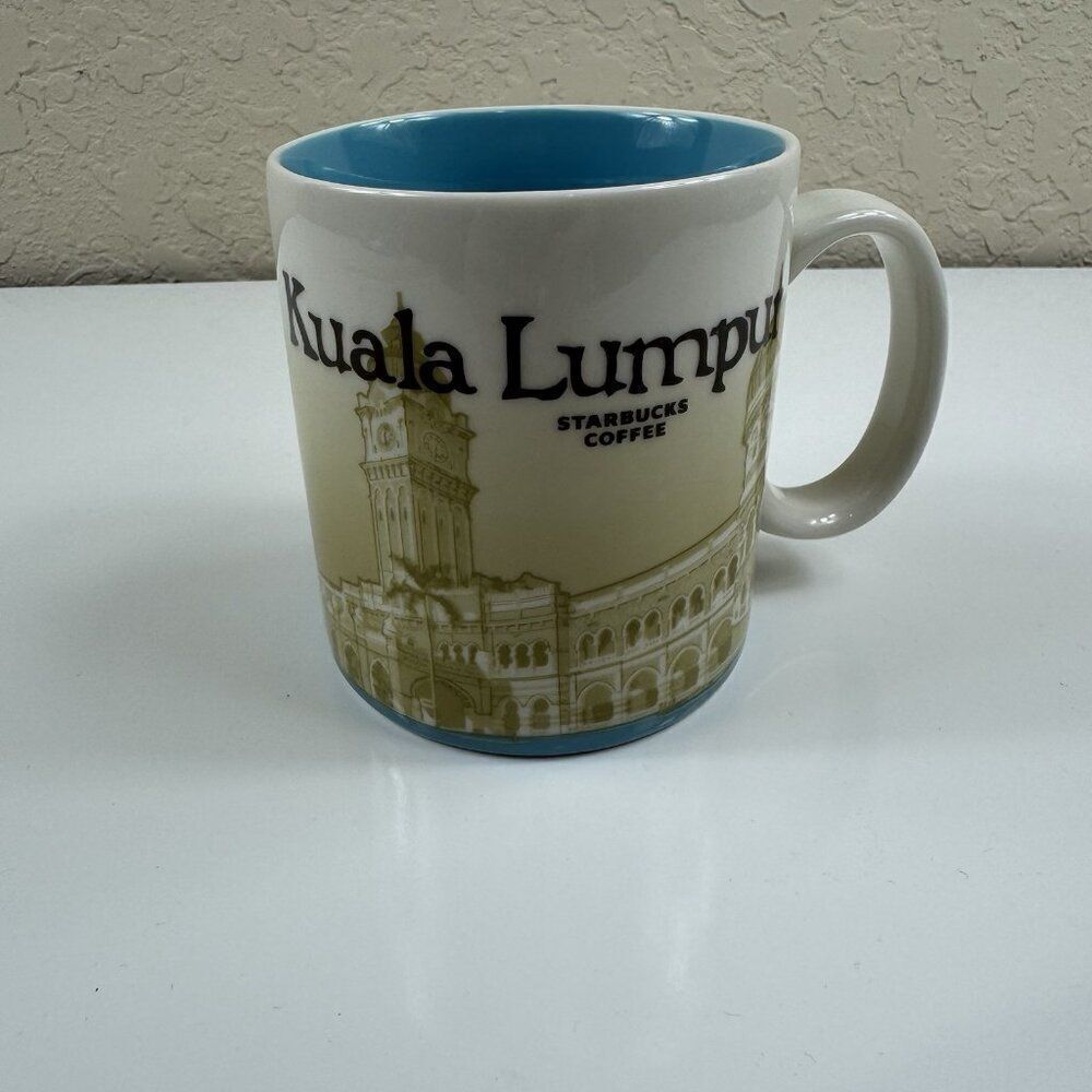 Starbucks Mug Kuala Lumpur Global City Icon Series Coffee Cup 16oz Light Blue